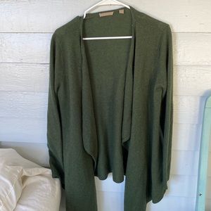 Cashmere green cardigan size large
